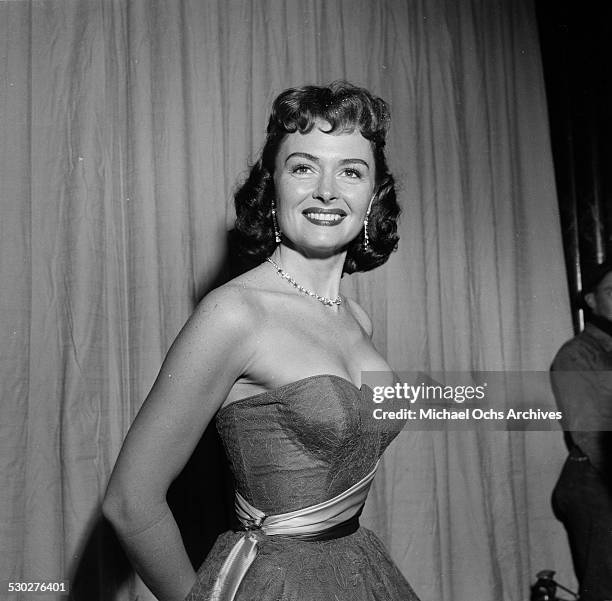 Actress Donna Reed poses at the Academy Award in Los Angeles,CA.