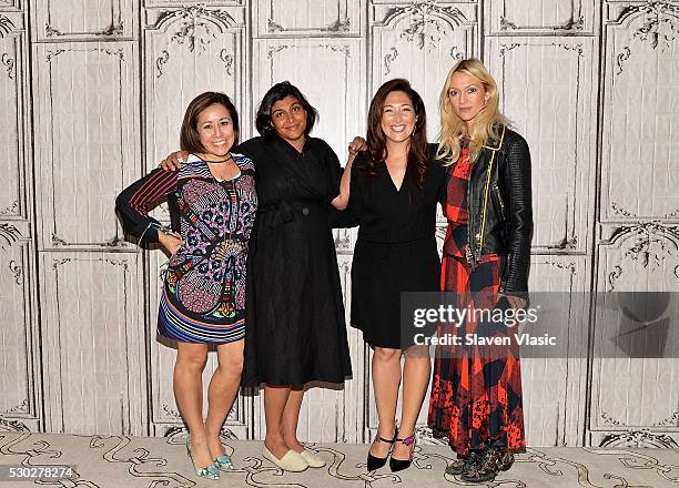 Alicia Ybarbo, Shazi Visram, Randi Zuckerberg and Zanna Roberts Rassi attend "Celebrate Working Mothers with Alicia Ybarboat" at AOL Build at AOL...