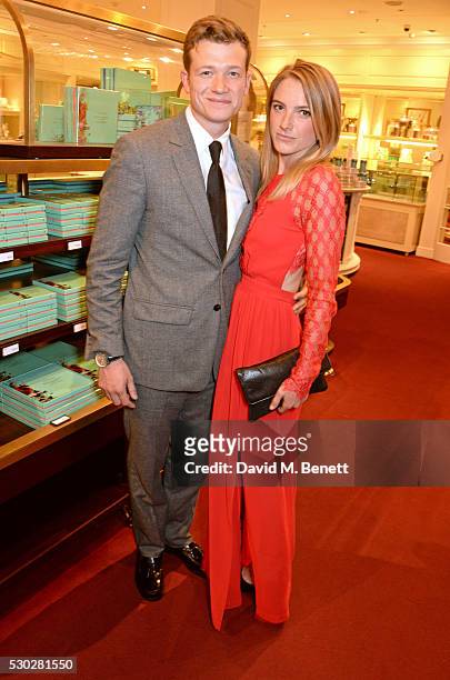 Ed Speleers and Asia Macey attend Fortnum & Mason's post-premiere party for new release "Alice Through the Looking Glass" at Fortnum & Mason on May...