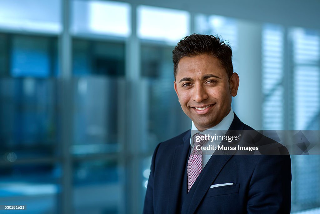 Confident businessman in office