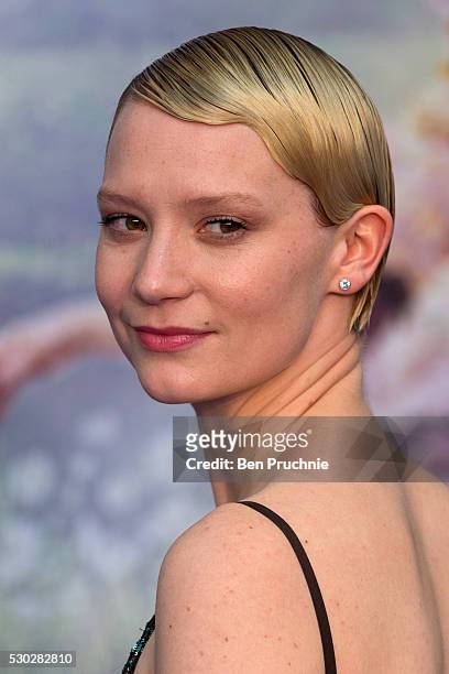 Mia Wasikowska attends the European Premiere of "Alice Through The Looking Glass" at Odeon Leicester Square on May 10, 2016 in London, England.