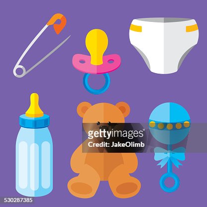 Baby Items Flat High-Res Vector Graphic - Getty Images