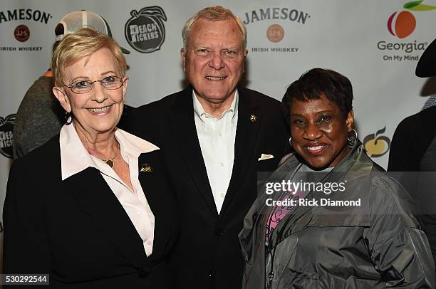 Sandra Dunagan, Georgia Governor Nathan Deal, and Karla Redding backstage during the 3rd Annual Jameson Irish Whiskey Presents Georgia On My Mind: A...