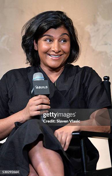 Shazi Visram discusses "Celebrate Working Mothers with Alicia Ybarboat" at AOL Build at AOL Studios In New York on May 10, 2016 in New York City.