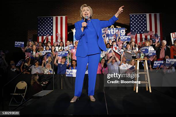 Hillary Clinton, former Secretary of State and 2016 Democratic presidential candidate, speaks during a campaign event in Louisville, Kentucky, U.S.,...