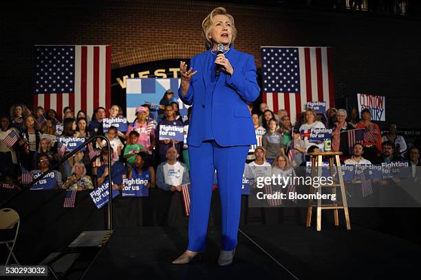 Hillary Clinton, former Secretary of State and 2016 Democratic presidential candidate, speaks during a campaign event in Louisville, Kentucky, U.S.,...