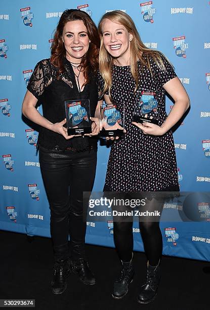 Rachel Tucker and Carrie St. Louis attend the 17th Annual Broadway.com AudienceChoice Awards Cocktail Reception on May 10, 2016 in New York, New York.