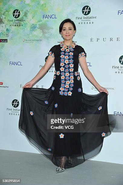 Actress Carina Lau attends a charity dinner on May 10, 2016 in Hong Kong, China.