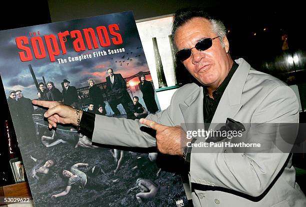 Actor Tony Sirico attends "The Sopranos: The Complete Fifth Season" DVD launch party at English is Italian on June 6, 2005 in New York City.