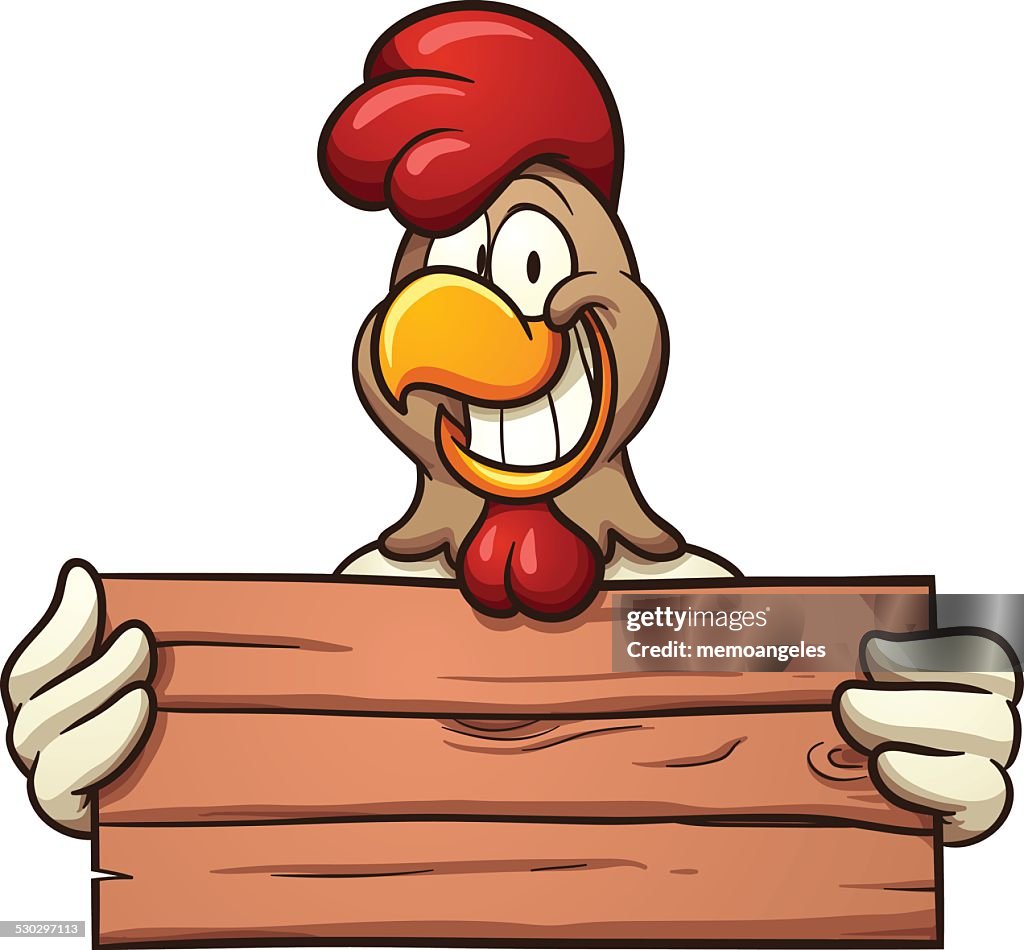 Chicken Signer Chicken With Sign High-Res Vector Graphic - Getty Images