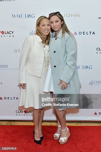 Tricia Elattrache and Natalie Elattrache attend CHIPS Luncheon Featuring St. John at Beverly Hills Hotel on May 10, 2016 in Beverly Hills, California.