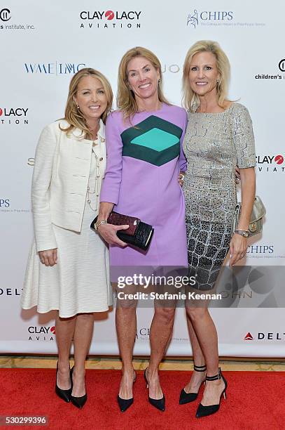 Tricia Elattrache; Janna Kohl and Jill Olofson attend CHIPS Luncheon Featuring St. John at Beverly Hills Hotel on May 10, 2016 in Beverly Hills,...