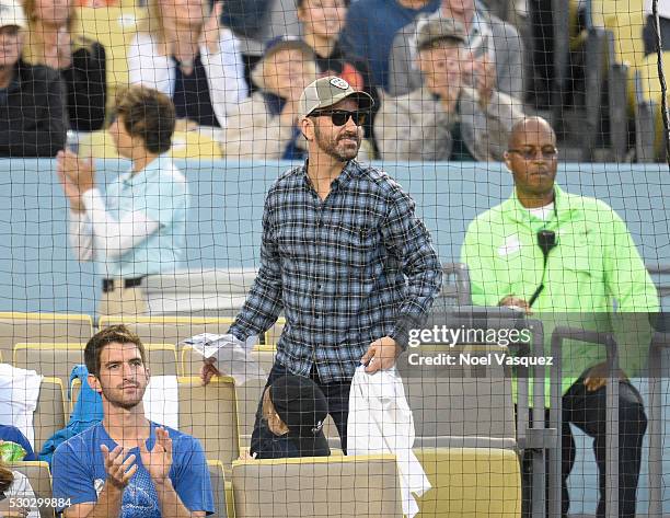 Jimmy Kimmel attends a baseball game between the New York Mets and the Los Angeles Dodgers at Dodger Stadium on May 10, 2016 in Los Angeles,...