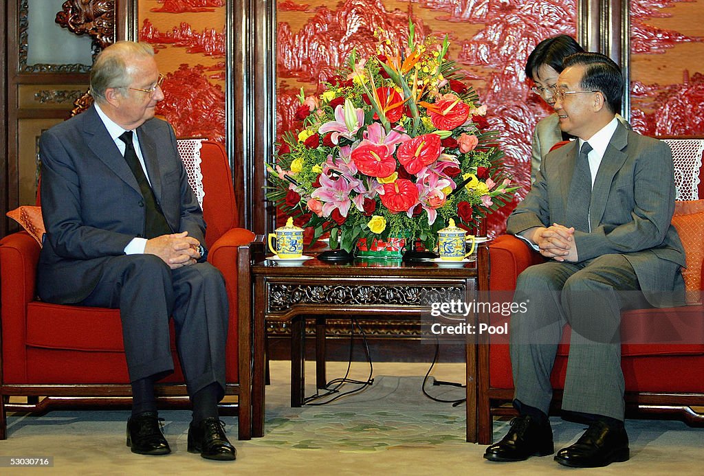 King Albert Of Belgium Makes Eight Day Visit To China