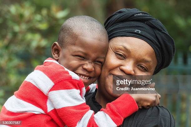 mother and son - creole ethnicity stockfoto's en -beelden