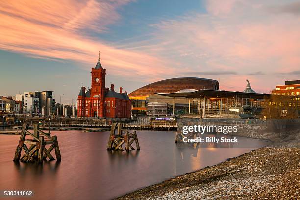 cardiff bay, cardiff, wales, united kingdom, europe - cardiff bay stock-fotos und bilder