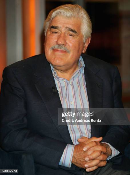 Actor Mario Adorf attends the Johannes B. Kerner Show on June 07, 2005 in Hamburg, Germany