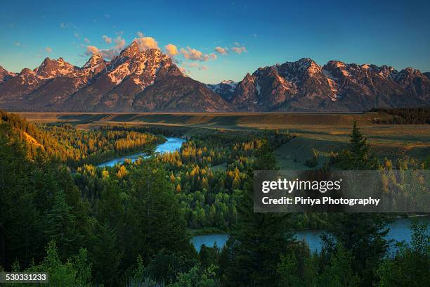 snake river overlook - jackson stockfoto's en -beelden