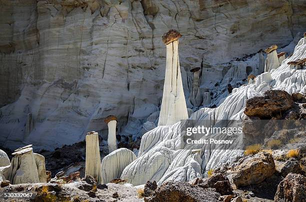 towers of silence - grand staircase escalante national monument stock-fotos und bilder