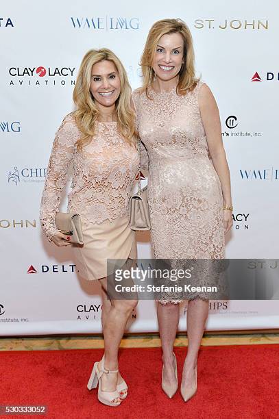 Kim Schinzert and Jane Stewart attend CHIPS Luncheon Featuring St. John at Beverly Hills Hotel on May 10, 2016 in Beverly Hills, California.