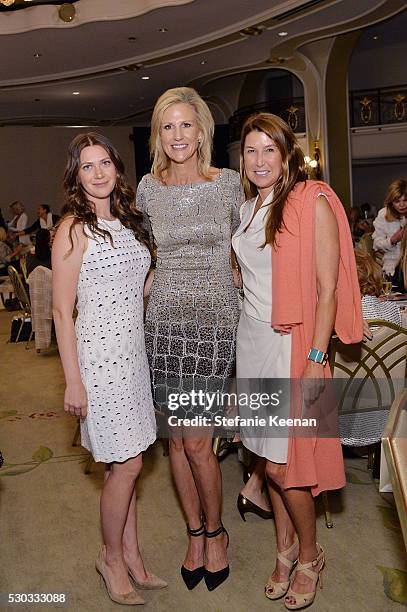 Rochelle Gores Fredston, Jill Olofson and Alison Butler attend CHIPS Luncheon Featuring St. John at Beverly Hills Hotel on May 10, 2016 in Beverly...