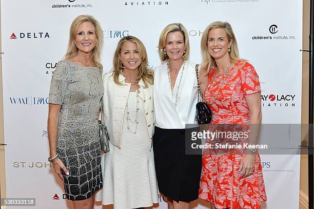 Jill Olofson; Tricia Elattrache; Stephanie Shafran and Colleen Pennell attend CHIPS Luncheon Featuring St. John at Beverly Hills Hotel on May 10,...