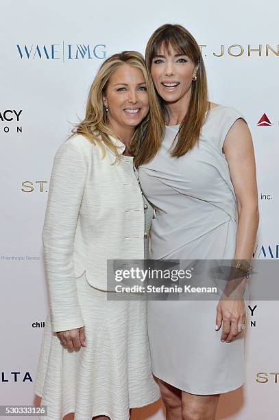 Tricia Elattrache and Jennifer Flavin attend CHIPS Luncheon Featuring St. John at Beverly Hills Hotel on May 10, 2016 in Beverly Hills, California.