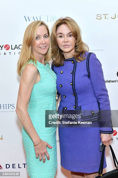 Sabrina Wazzan and Barbera Thornhill attend CHIPS Luncheon Featuring St. John at Beverly Hills Hotel on May 10, 2016 in Beverly Hills, California.