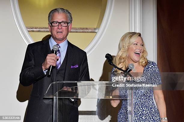 Auctioneers at the CHIPS Luncheon Featuring St. John at Beverly Hills Hotel on May 10, 2016 in Beverly Hills, California.