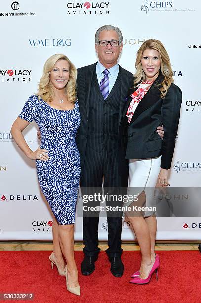 Mike Pereira , Kimberly Cayn, and guest attend CHIPS Luncheon Featuring St. John at Beverly Hills Hotel on May 10, 2016 in Beverly Hills, California.