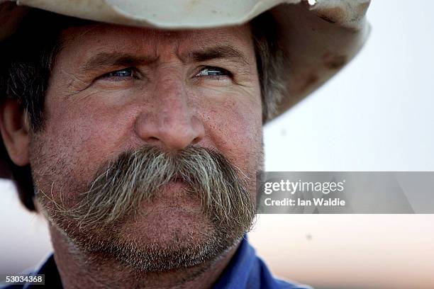 Stockman Gordon Litchfield from Wilpoorinna sheep and cattle station looks on on his property June 7, 2005 in Leigh Creek, Australia. Australia is...