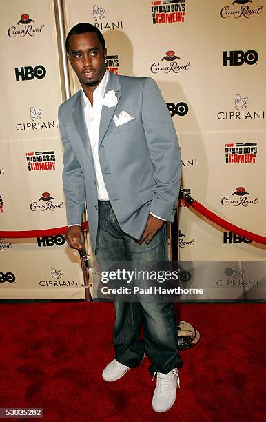 Sean "P. Diddy" Combs attends the premiere of his new HBO series "The Bad Boys of Comedy" at Cipriani Fifth Avenue June 7, 2005 in New York City.