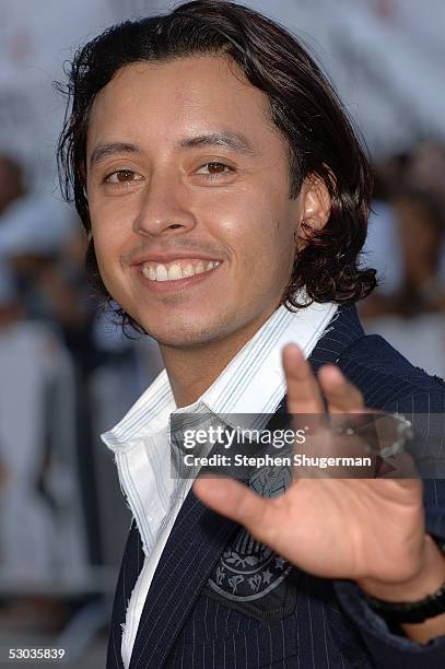 Actor Efren Ramirez arrives at the premiere of "Mr. And Mrs. Smith" at the Mann Village Theater on June 7, 2005 in Westwood, California.
