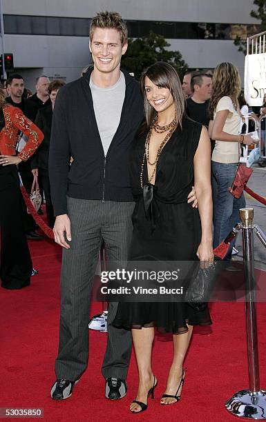 Actor Ryan McPartlin and wife Danielle Kirlin arrives at the premiere of "Mr. And Mrs. Smith" at the Mann Village Theater on June 7, 2005 in...