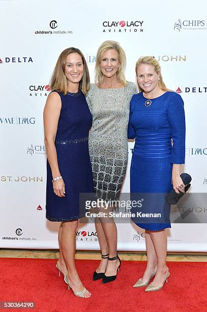 Amanda Hunt, Jill Olofson and Vanessa McLean attend CHIPS Luncheon Featuring St. John at Beverly Hills Hotel on May 10, 2016 in Beverly Hills,...