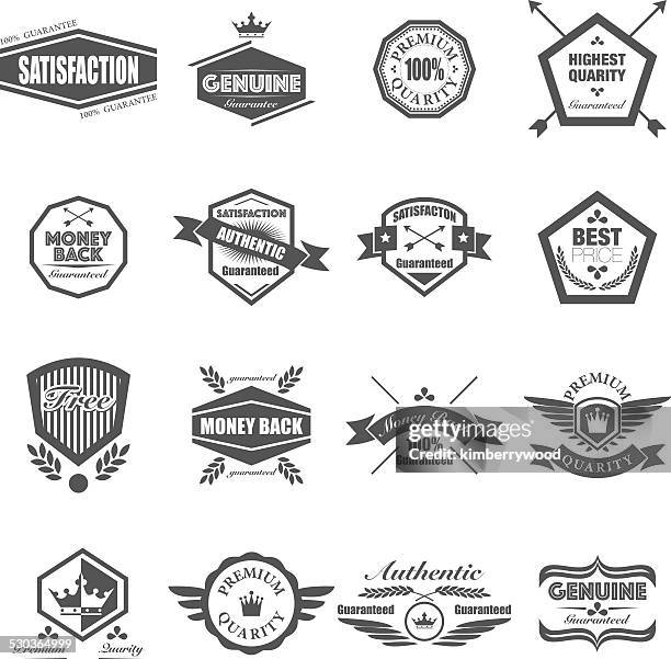 badges - quality stamp stock illustrations