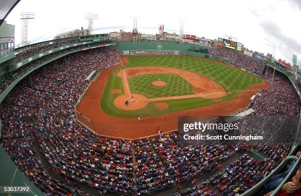 Fenway Park is shown during the Boston Red Sox game against the Atlanta Braves on May 22, 2005 in Boston, Massachusetts. The Red Sox won the game 5-2.