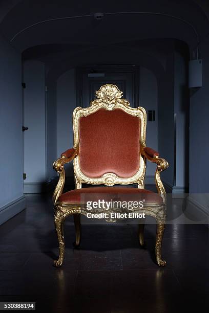 ornate chair - troon stockfoto's en -beelden