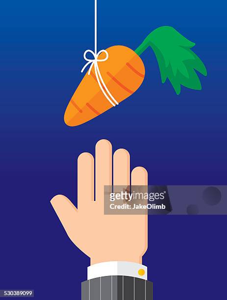 carrot on string - pinstripe stock illustrations