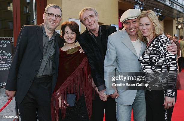 Director Peter Lichterfeld, actress Mariana Cordero, actor Miklos Koeniger, actor Oliver Marlo and actress Outi Maenpaa arrive for the Berlin...