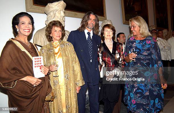 Princess Marisella Federici, Princess Doris Pignatelli and Gelasio Gaetani D'Aragona Lovatelli the Heart Of Children Benefit Gala at the Protomoteca...