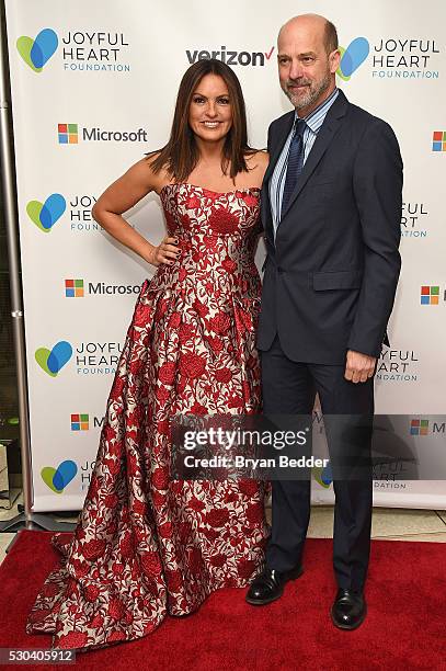 Actress and Joyful Heart Foundation Founder and President Mariska Hargitay and actor Anthony Edwards attend The Joyful Revolution Gala hosted by...