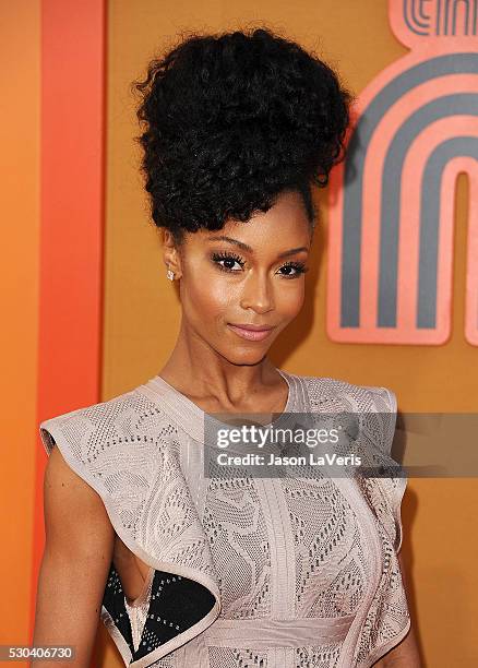 Actress Yaya DaCosta attends the premiere of "The Nice Guys" at TCL Chinese Theatre on May 10, 2016 in Hollywood, California.