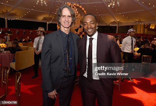 Director/Executive Producer Jay Roach, left, and actor Anthony Mackie attend the afterparty of the Premiere Of HBO's "All The Way" on May 10, 2016 in...