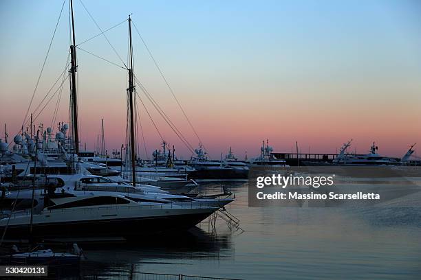 monaco marina - monaco sunset stock pictures, royalty-free photos & images