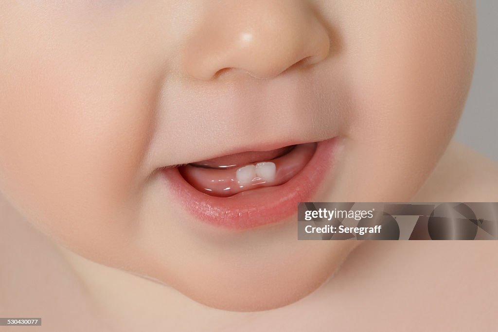 Closeup of a Baby teeth