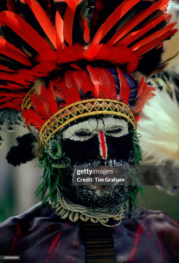 Tribesman in War Paint, Papua New Guinea