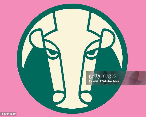 taurus zodiac-symbol - felsmalerei stock-grafiken, -clipart, -cartoons und -symbole