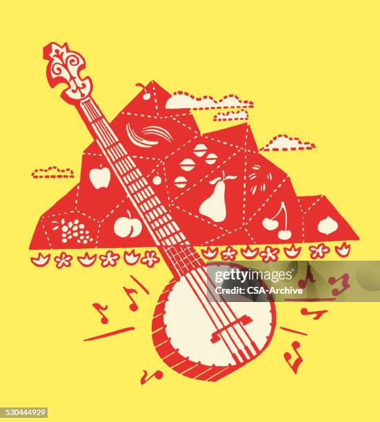 banjo - banjo stock illustrations