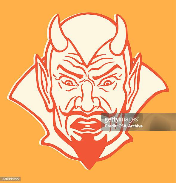 shocked devil - devil stock illustrations